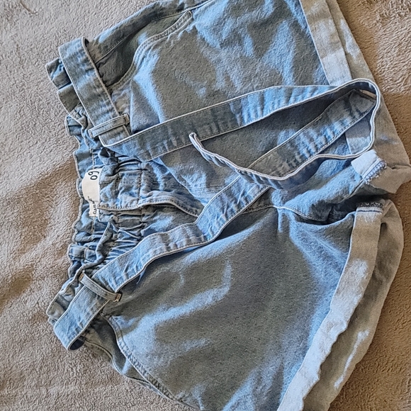 Garage Pants - GARAGE PAPER BAG HIGH WAIST JEAN SHORTS